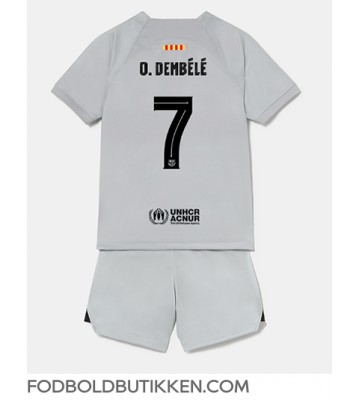 Barcelona Ousmane Dembele #7 Tredjetrøje Børn 2022-23 Kortærmet (+ Korte bukser)